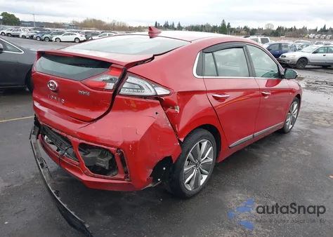 2019 Hyundai Ioniq Hybrid Limited из США, поврежденный, VIN KMHC85LC7KU137372